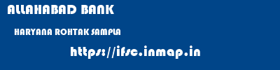 ALLAHABAD BANK  HARYANA ROHTAK SAMPLA   ifsc code
